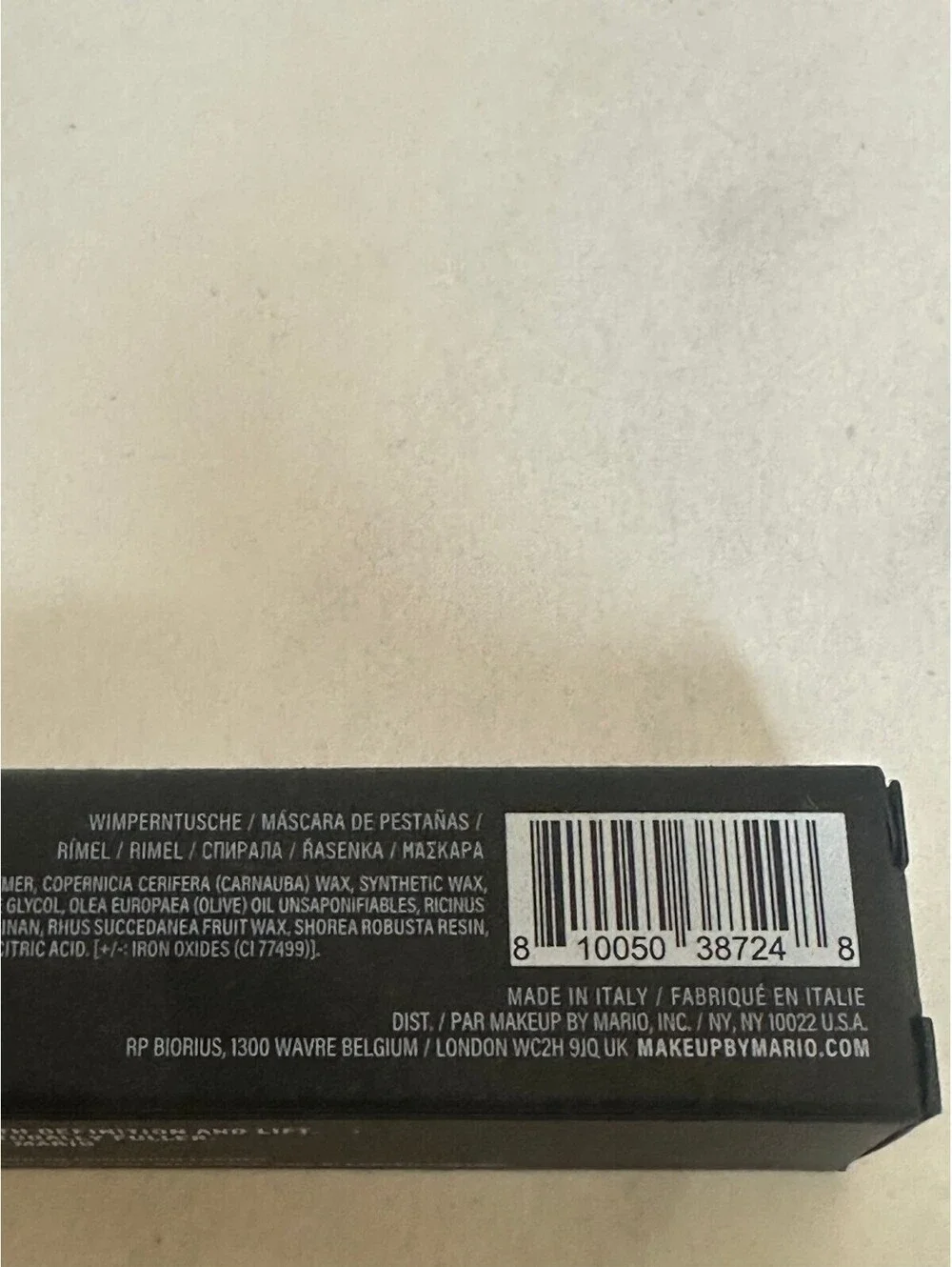 Makeup by Mario volumizing Master Mascara - Super Black 0.45 fl oz made in Italy